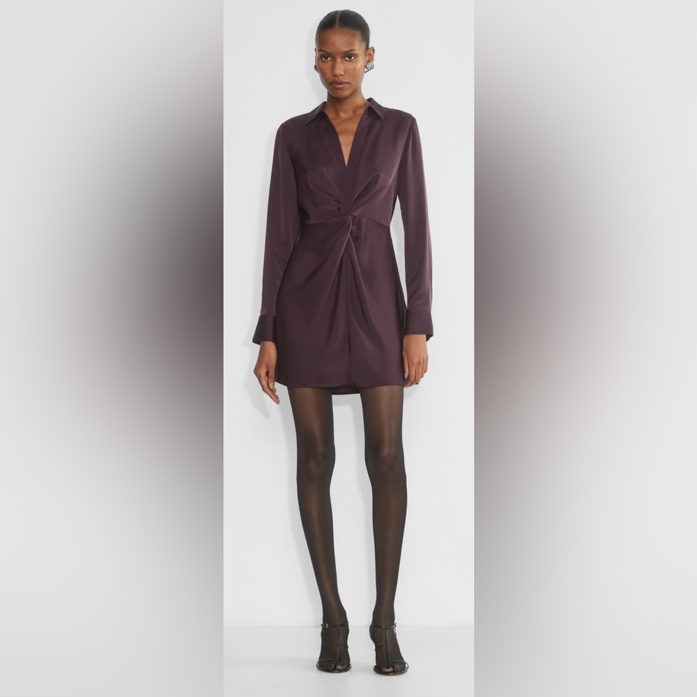 Aritzia Babaton Plum Long Sleeve Dress NWT Size Medium